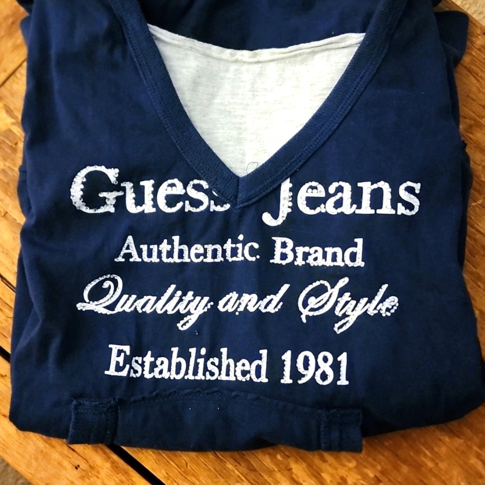GUESS JEANS hooded embellished top